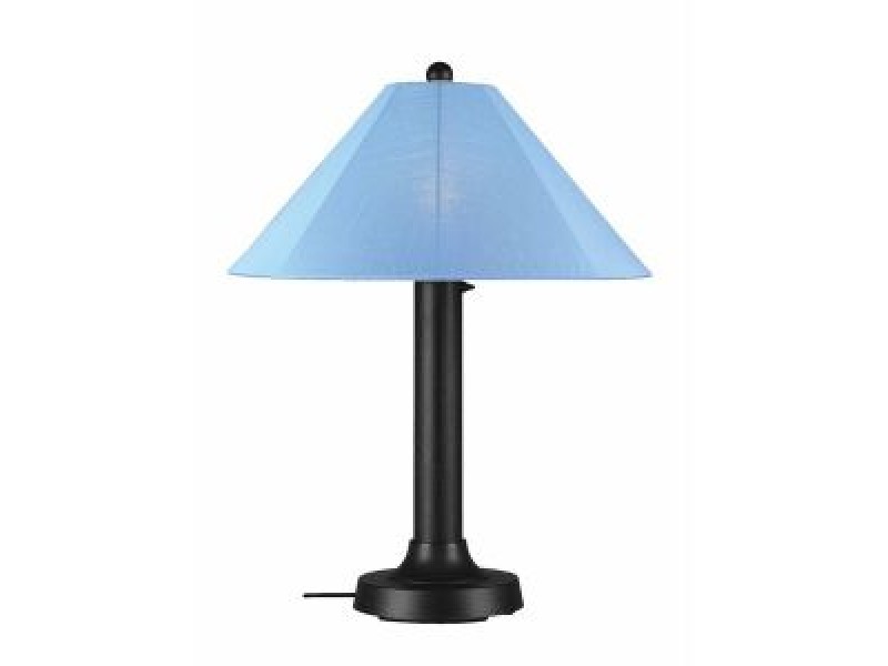 Patio Concepts Catalina 34" Table Lamp with 3" with Sky Blue Sunbrella Shade Fabric