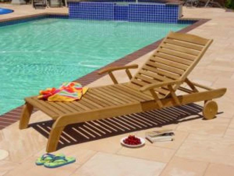 Lanza Teakwood Hampton Chaise Lounge