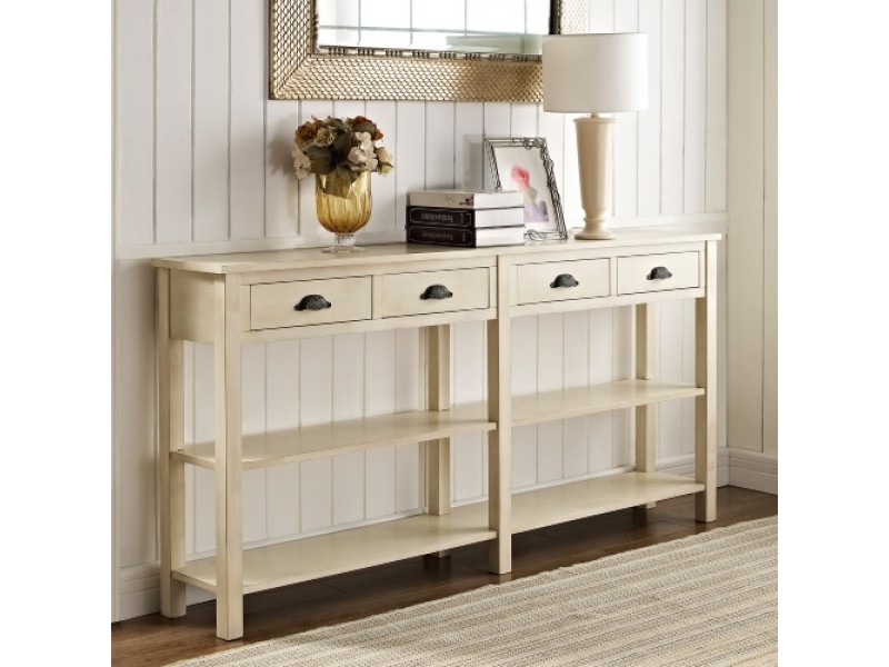 Powell Cream Crackle Console