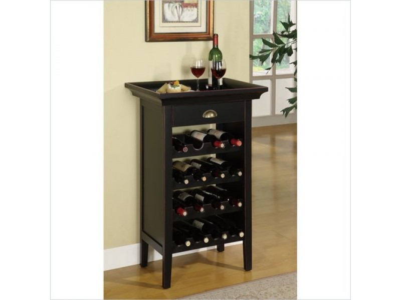 Powell Black with Merlot Rub through Wine Cabinet