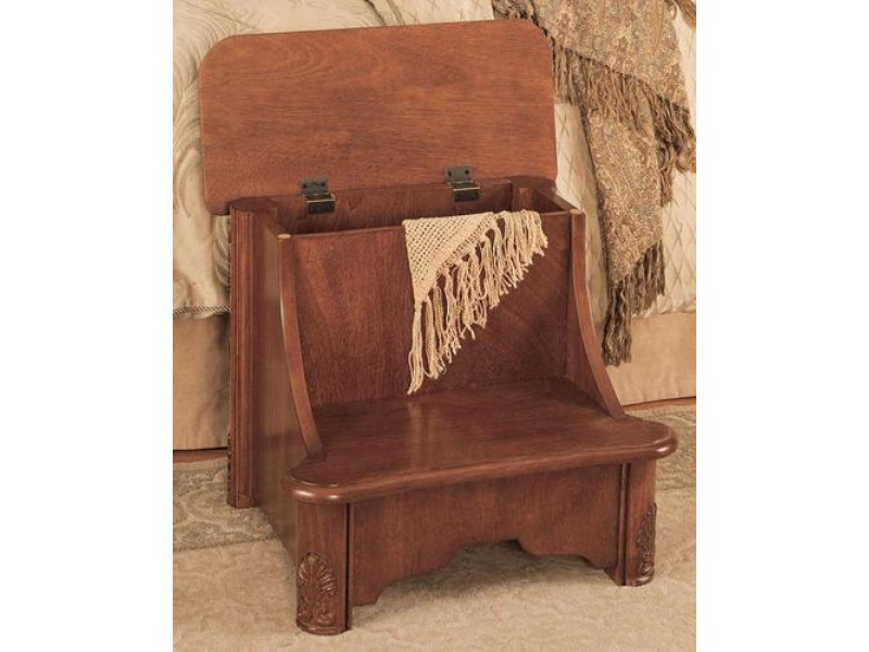 Powell Bed Steps with Storage in Woodbury Mahogany