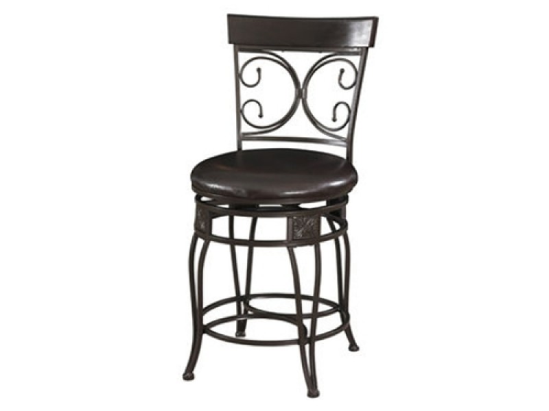 Powell Big and Tall Back to Back Scroll Counter Stool