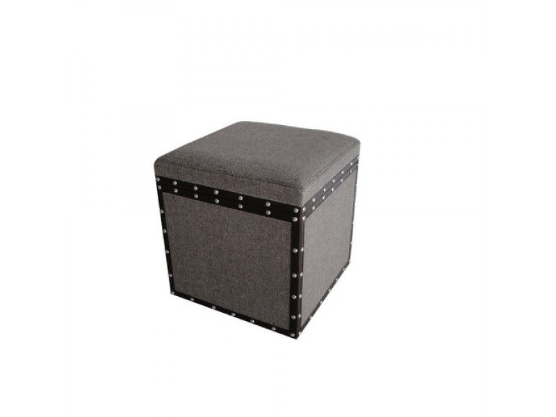 Screen Gems Mandalay Square Tweed Storage Stool