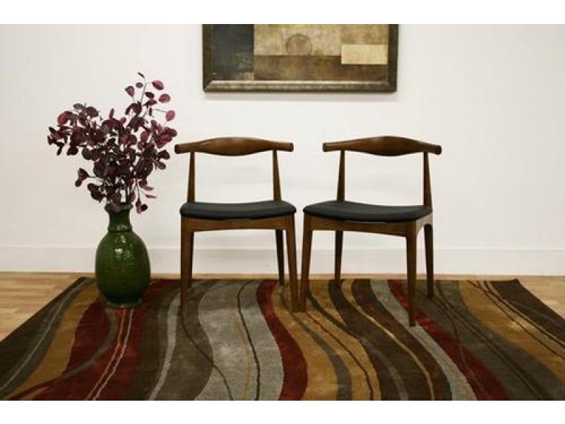 Baxton Studio Sonore Solid Wood Mid-Century Dining Chair -  Set of Two
