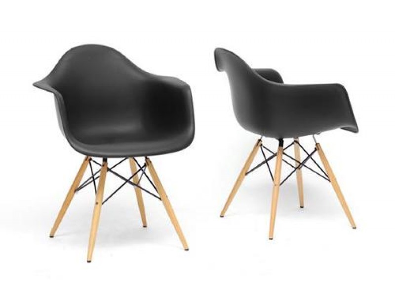Baxton Studio Pascal Plastic Mid-Century Shell Chair