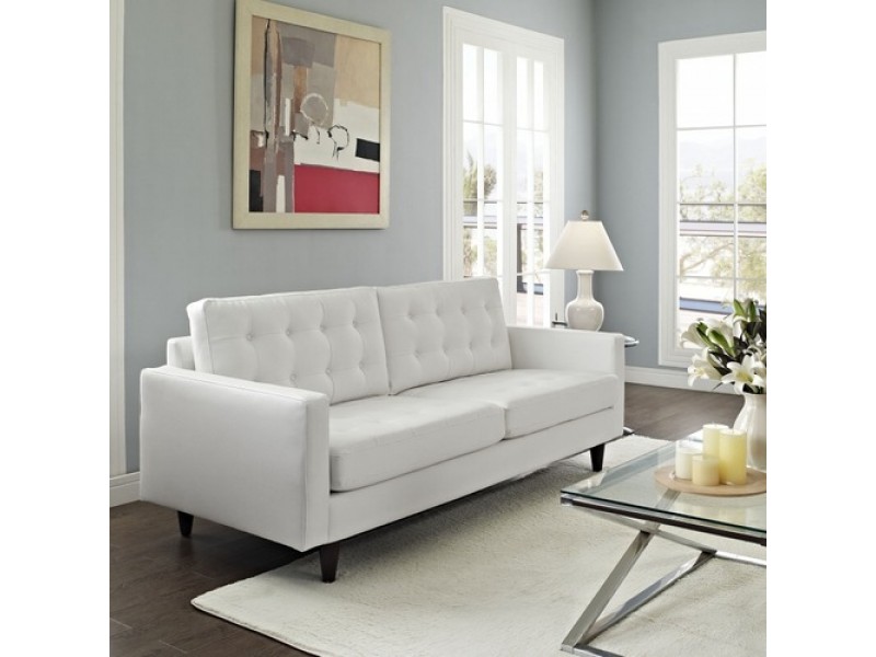 Modway Vista Empress Sofa in Black/White
