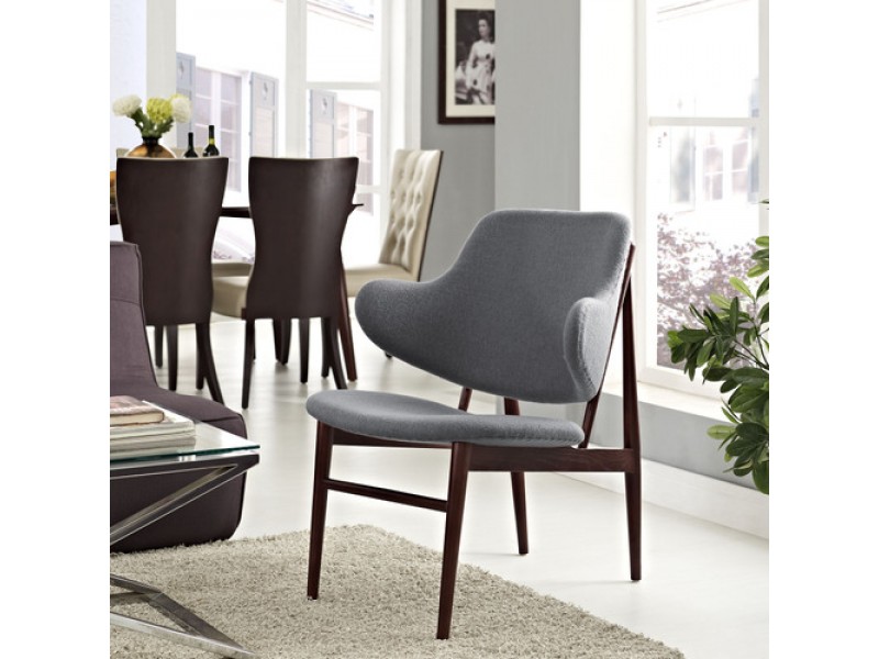 Modway Cherish Lounge Chair in Dark Gray