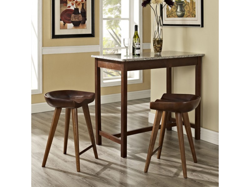 Modway Stellar Stool in Walnut