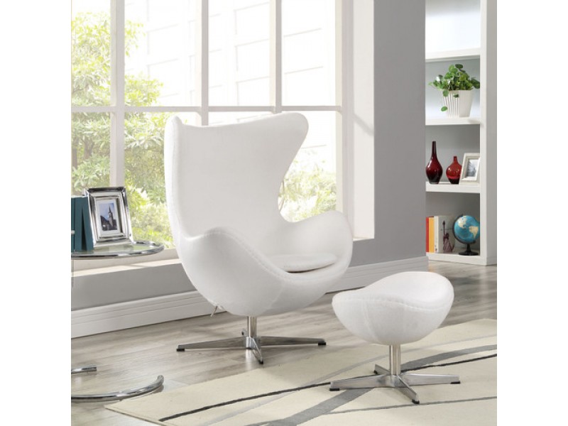 Modway Glove Lounge Chair and Ottoman Set