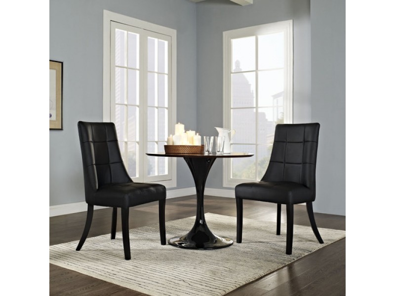 Modway Noblesse Vinyl Dining Chair Set of 2