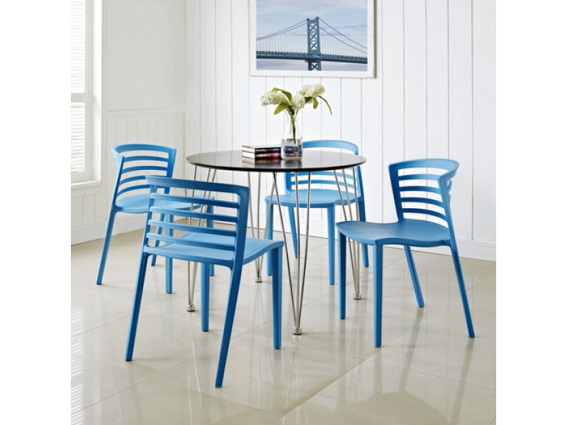 Modway Curvy Dining Chairs Set of 4