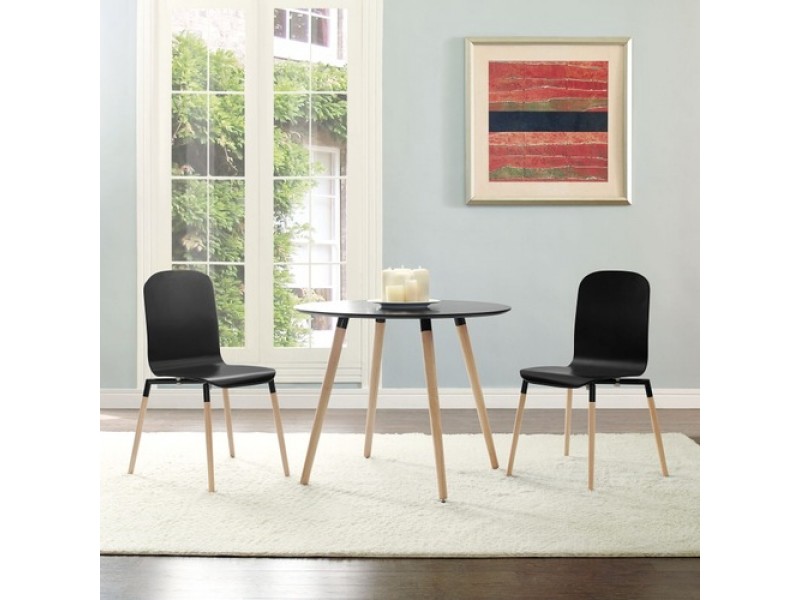 Modway Stack Wood Dining Chairs Set of 2