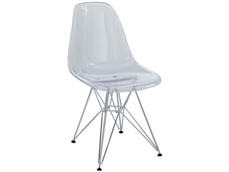 Modway Paris Dining Side Chair in Clear