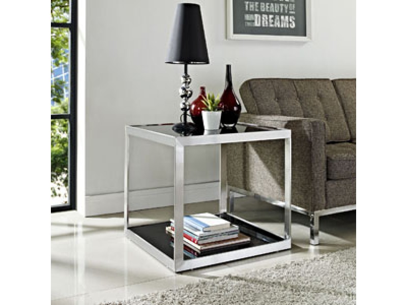 Modway Open Box Side Table in Black