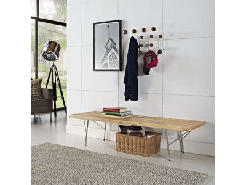 Modway Vantage Medium Bench in Natural