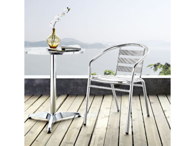 Modway Perch Dining Chair in Silver