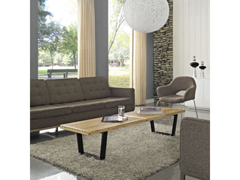 Modway Sauna 6' Bench in Natural