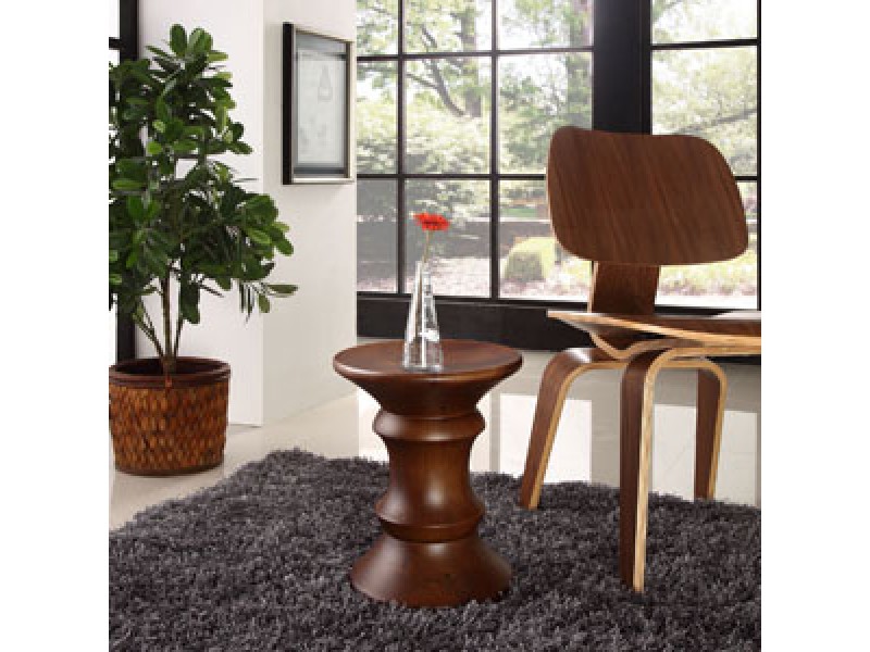 Modway Whittle Stool in Walnut