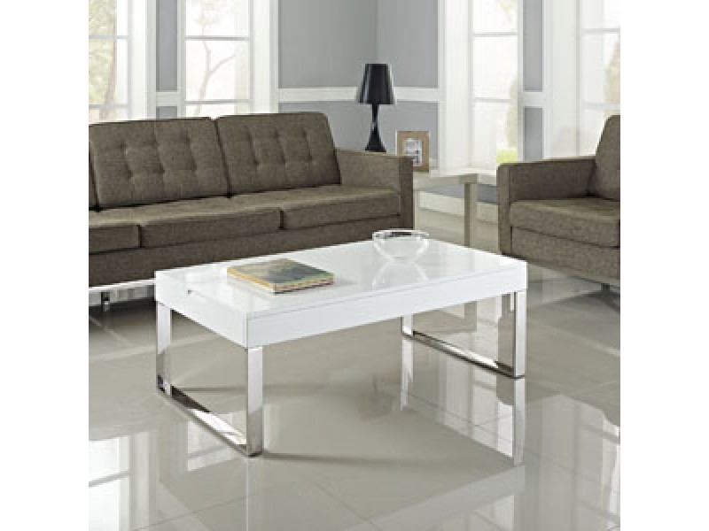 Modway Gloss Coffee Table in White