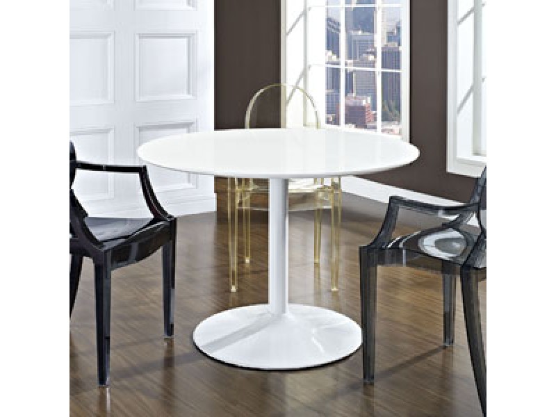 Modway Revolve Dining Table in White