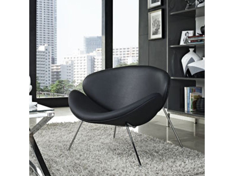 Modway Nutshell Lounge Chair in Black