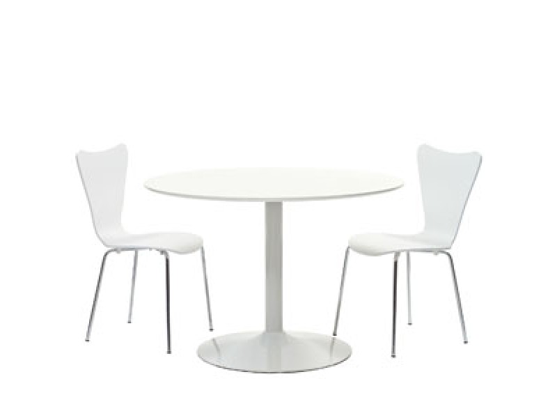 Modway Revolve 3 Piece Dining Set in White
