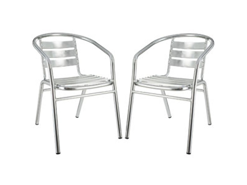 Modway Perch Dining Chairs Set of 2 in Silver
