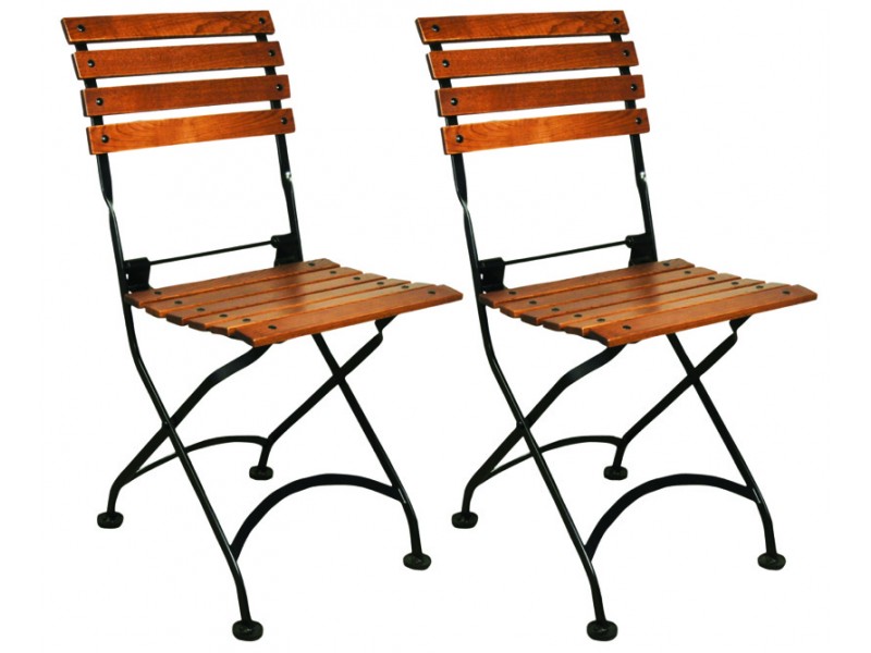 French Café Bistro Folding Side Chair - set of 2