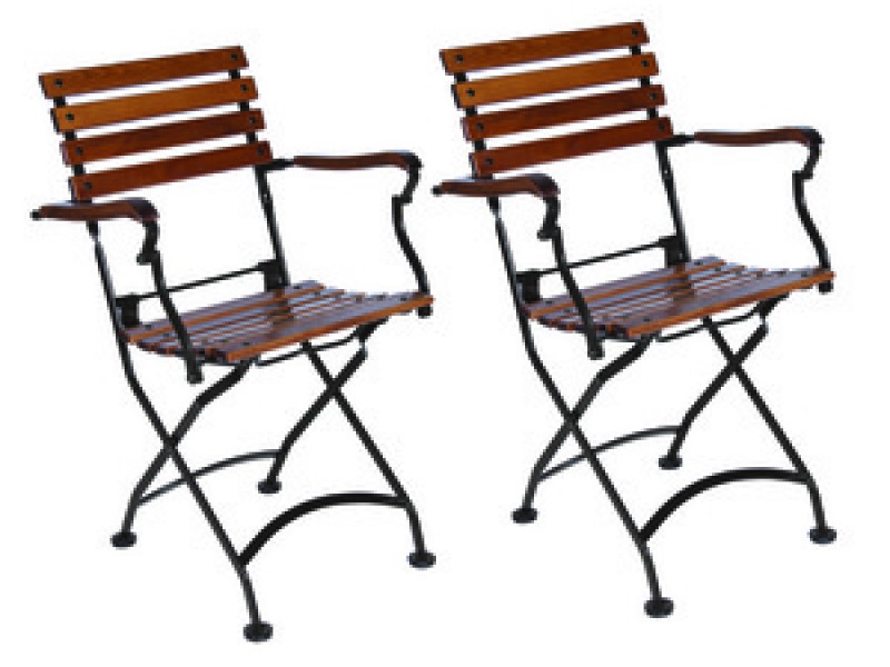 French Café Bistro Folding Armchair - set of 2 