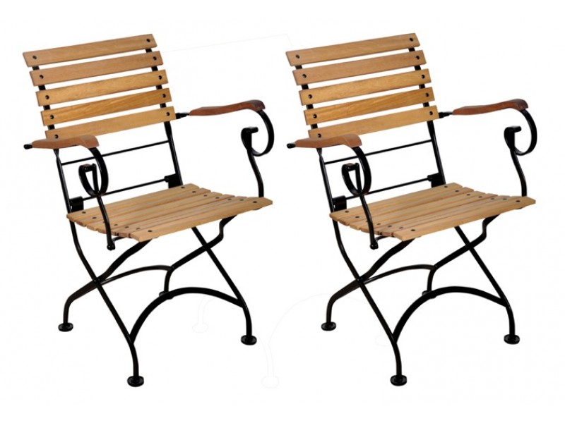 French Café Bistro Folding Armchair - set of 2