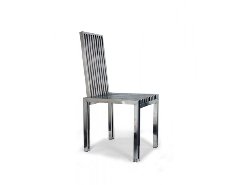 Control Brand The Polished Stainless Steel Dining Chair