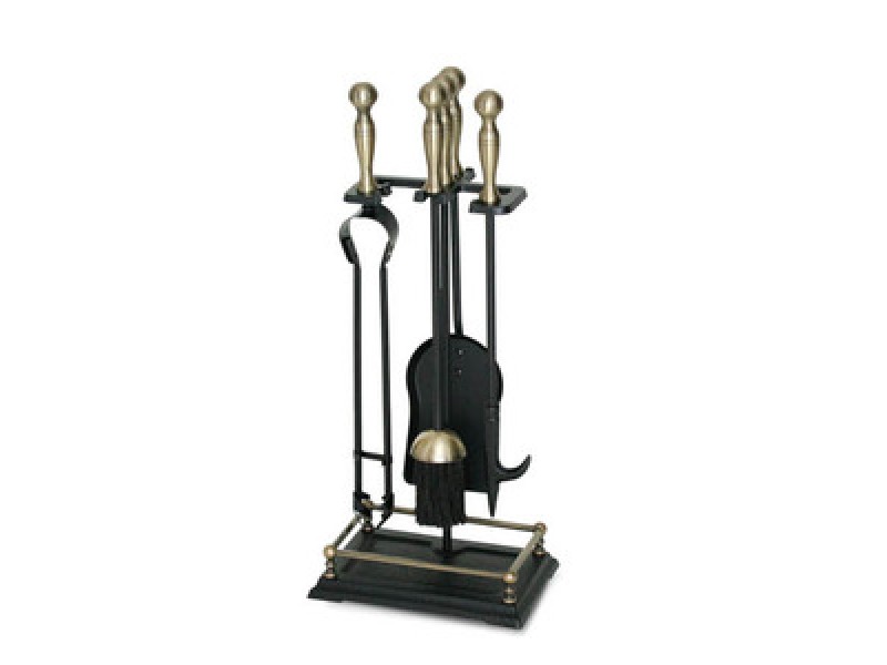Fireside America Napa Forge Sonoma Stove Tool Set - Black with Antique Brass Handles