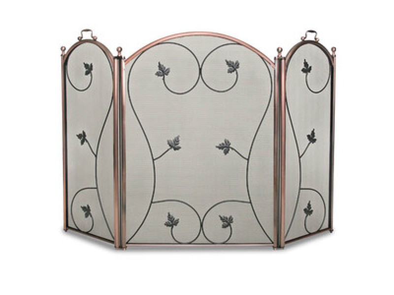 Fireside America Napa Forge 3 Panel Kentfield Screen - Antique Copper