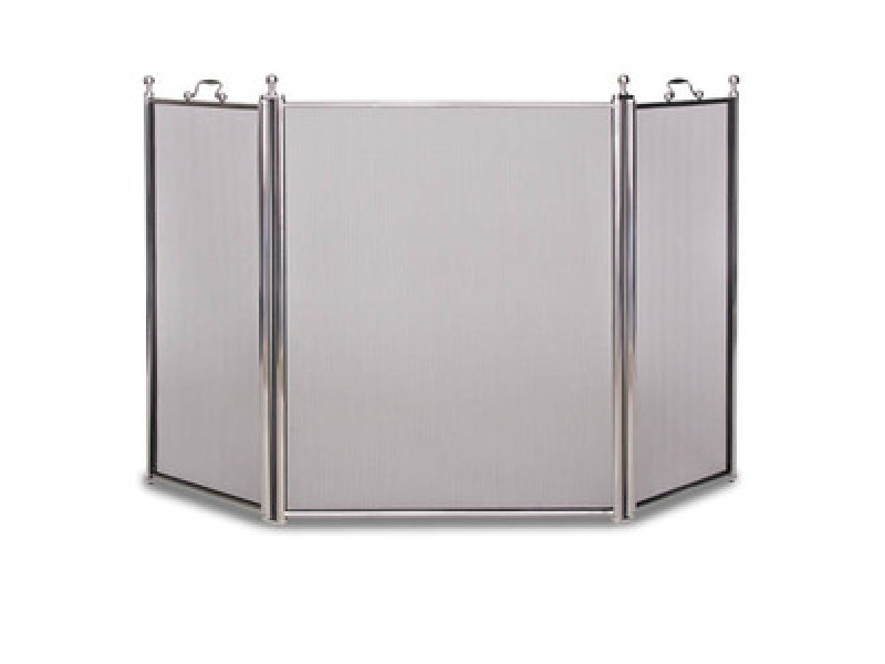 Fireside America Napa Forge 3 Panel Tiburon Screen - Satin Nickel
