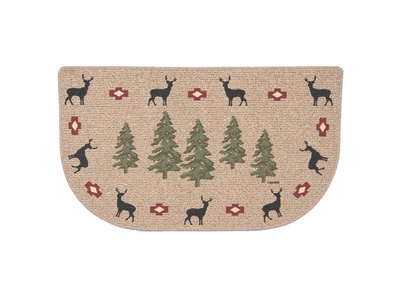 Fireside America Napa Forge Deer With Trees Berber Rug