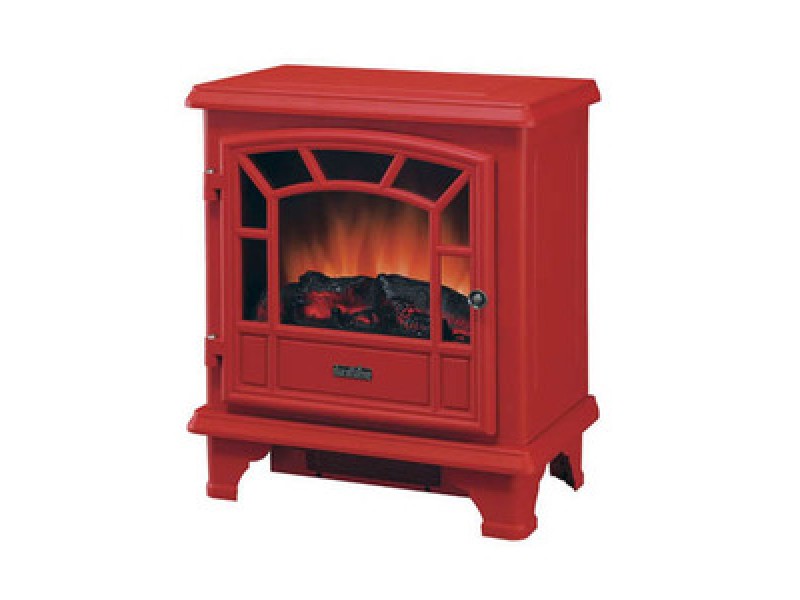Fireside America Classic Flame Electric Stove With Heater - No Remote Control - Red