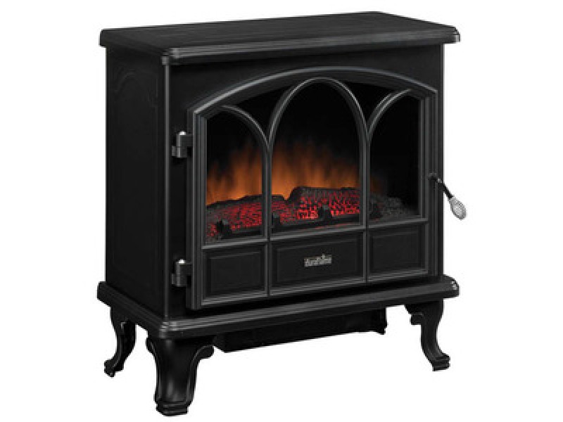 Fireside America Classic Flame Electric Stove With Heater - Includes Remote - Black