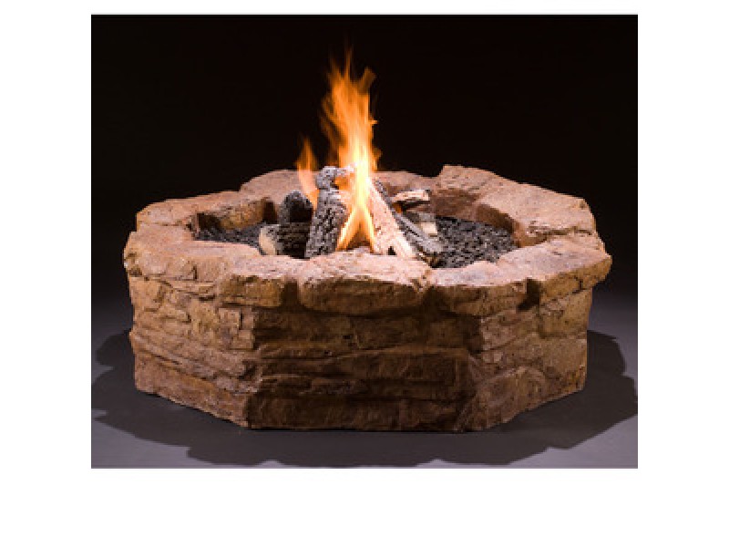 Fireside America Hargrove Outdoor Gas Fire Pit Kit - Sandstone