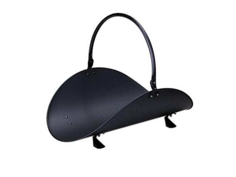 Fireside America Oval Wood Basket - Black