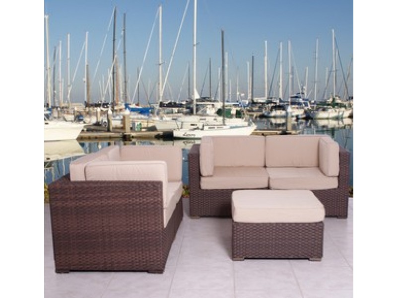 International Home Miami Atlantic Nice Sectional Deluxe Six Piece Set