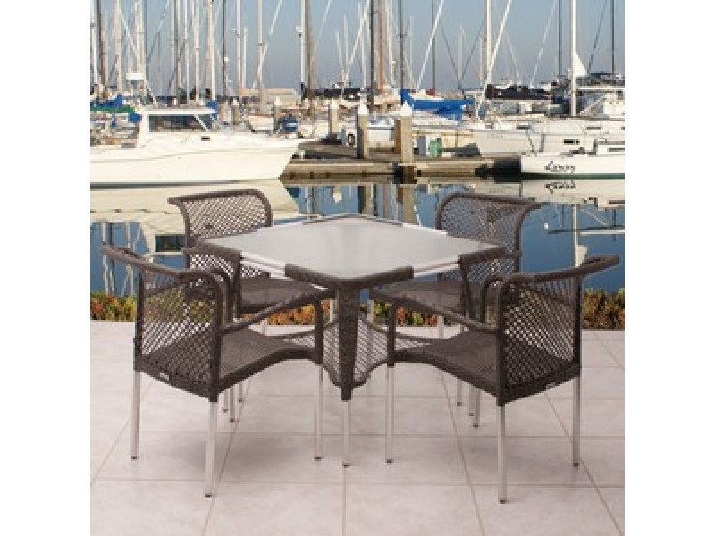 International Home Miami Atlantic Soho Five Piece Dining Set