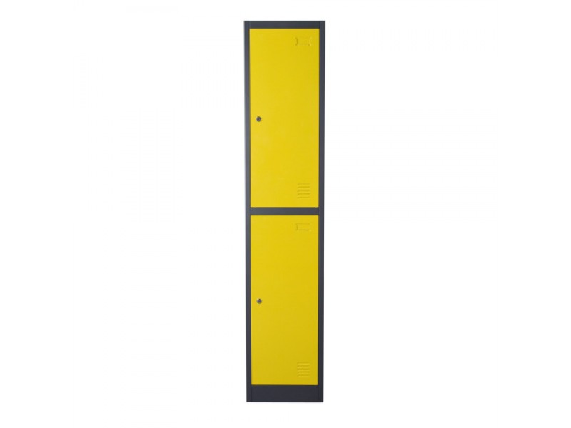 Diamond Sofa 2-Door Metal Storage Locker Cabinet with Key Lock Entry