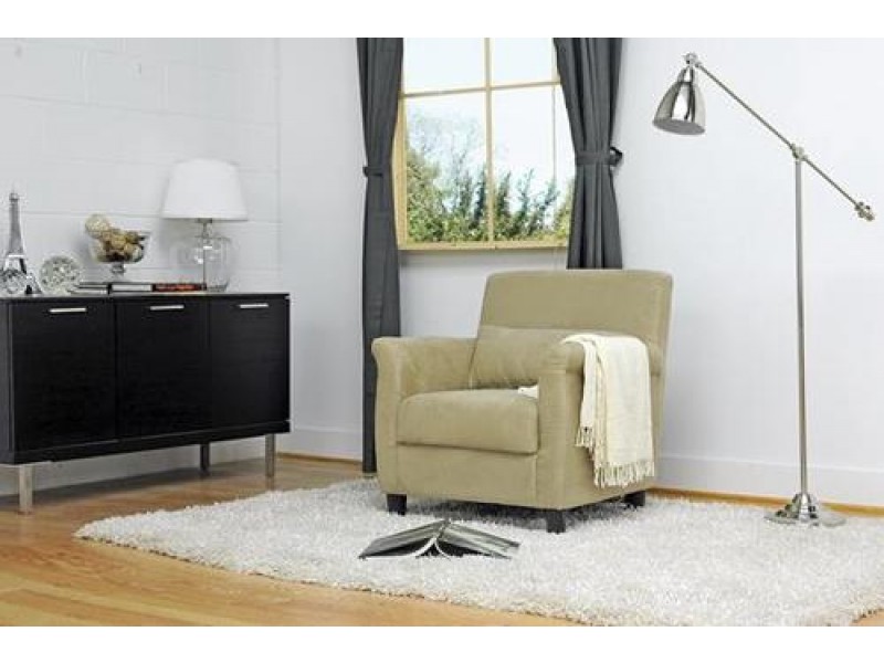 Baxton Studio Marquis Tan Microfiber Club Chair