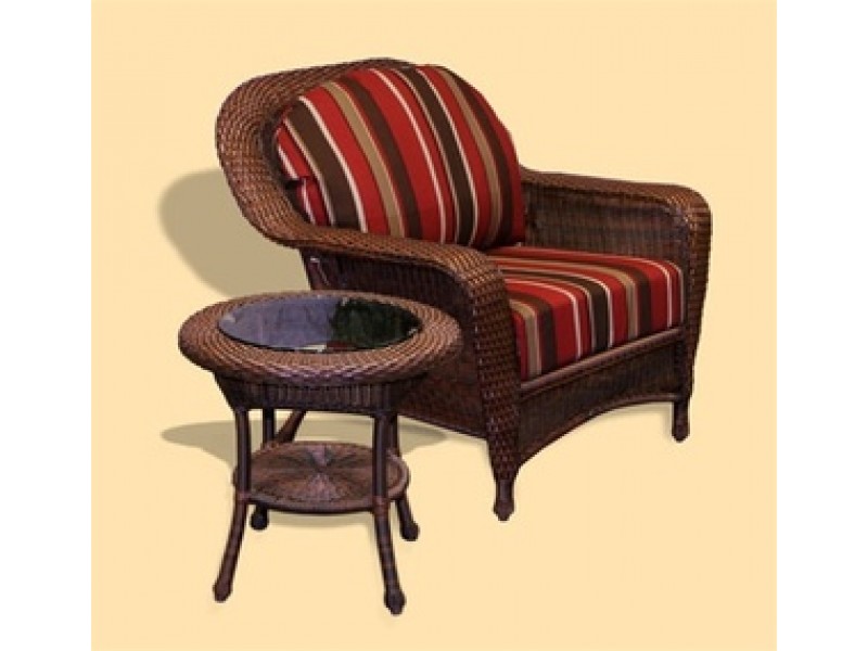 Tortuga Outdoor Sea Pines Club Chair and End Table