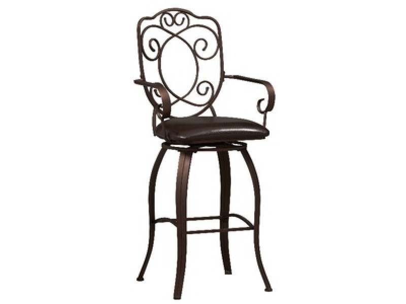 Linon Crested Back Bar Stool