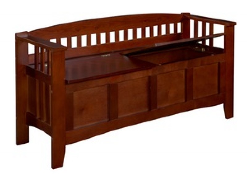 Linon Storage Bench Short Split Seat Storage