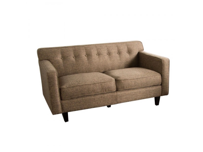 Diamond Sofa Mid-Century Loveseat in Pepper Tweed Fabric