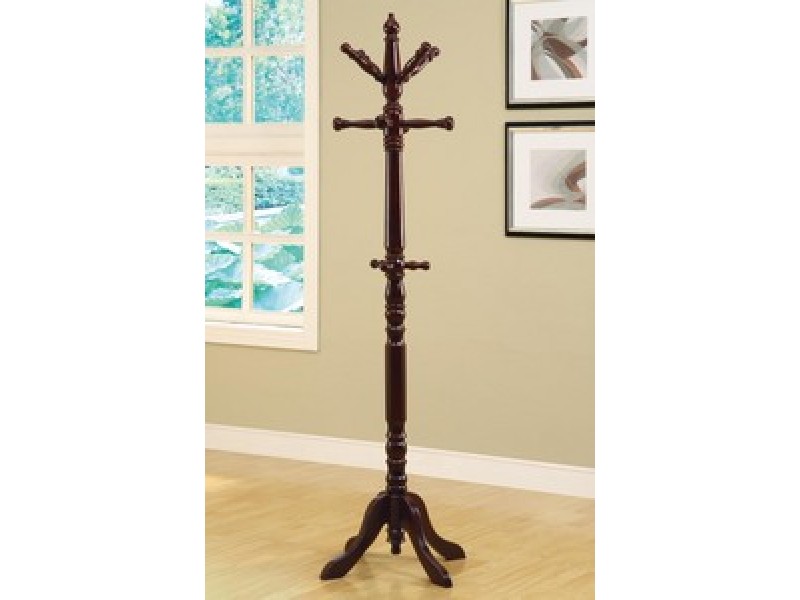 Monarch Specialties Cherry Traditional Solid Wood Coat Rack