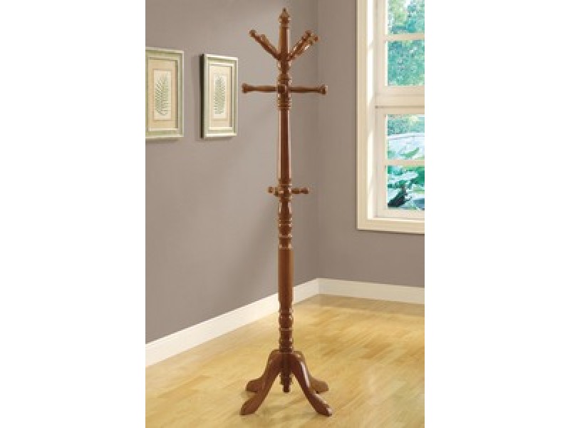 Monarch Specialties Oak Traditional Solid Wood Coat Rack