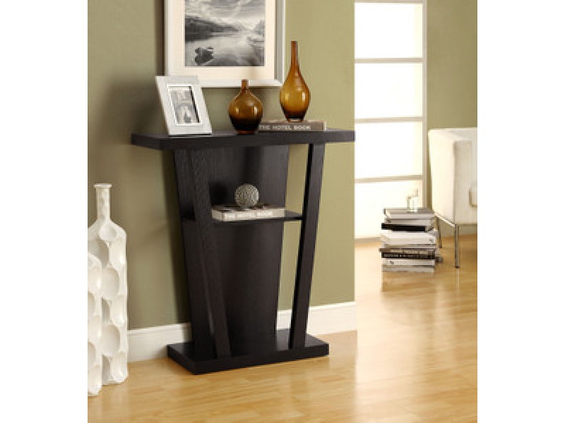 Monarch Specialties Cappuccino 32"L Hall Console Accent Table
